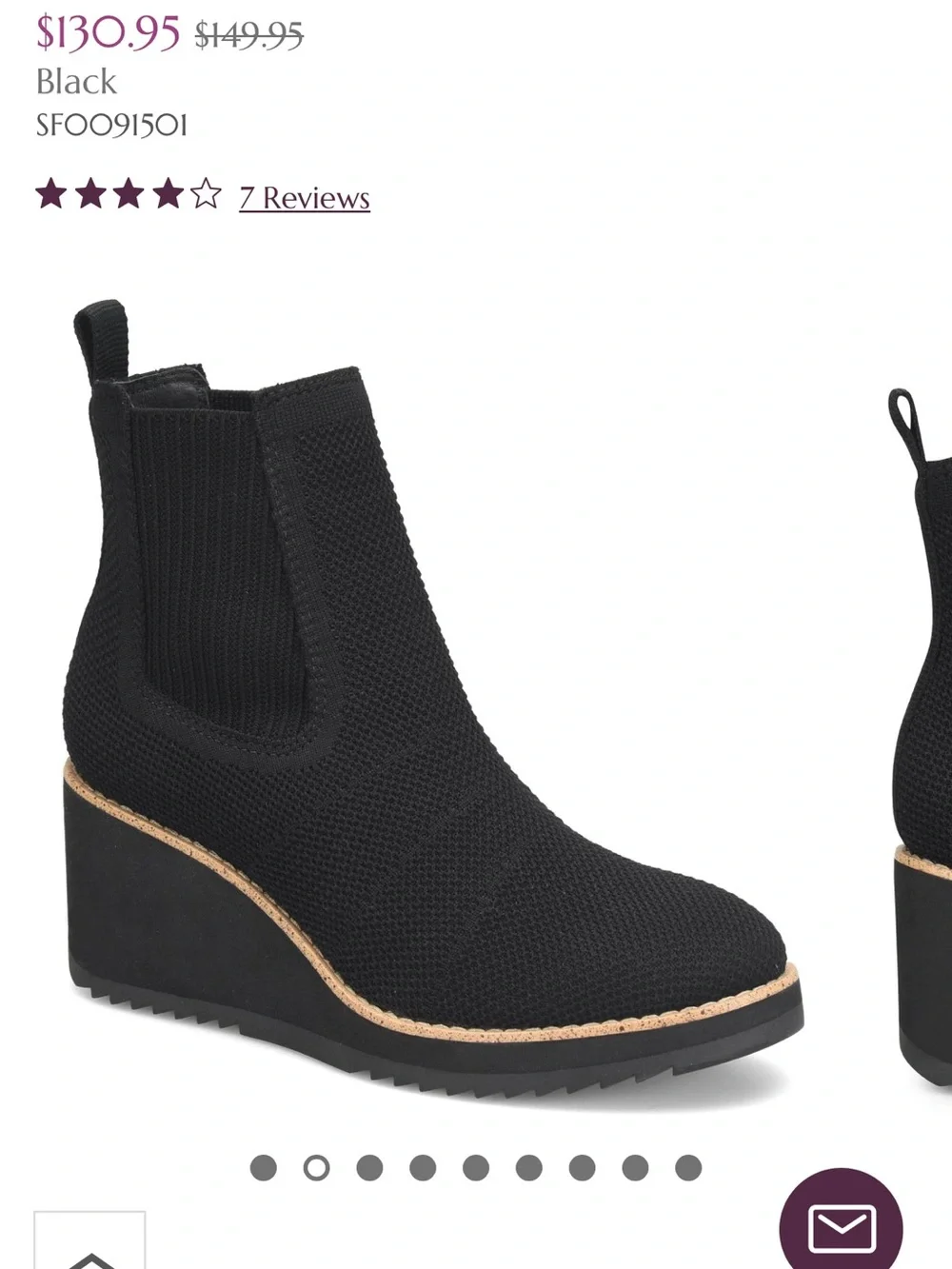 ❤️NEW ‘SOFFT ‘EILEY’ BLACK WEDGE BOOT~8M -PLEASE READ DESCRIPTION-